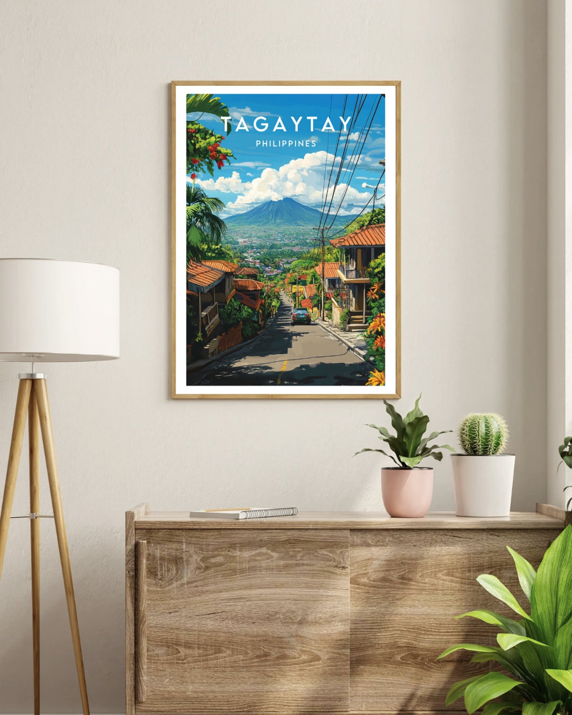 Tagaytay Philippines Volcano View Street Hillside Town Poster - Image 3