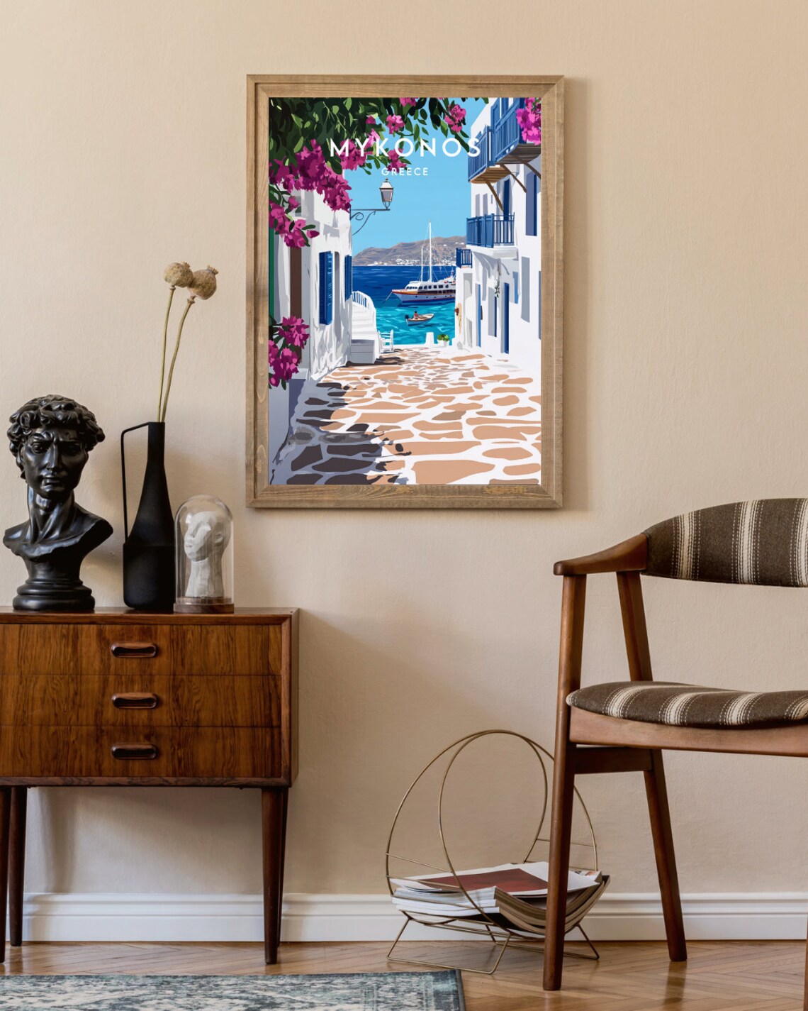 Mykonos Travel Poster, Greece and Greek Islands - Image 2