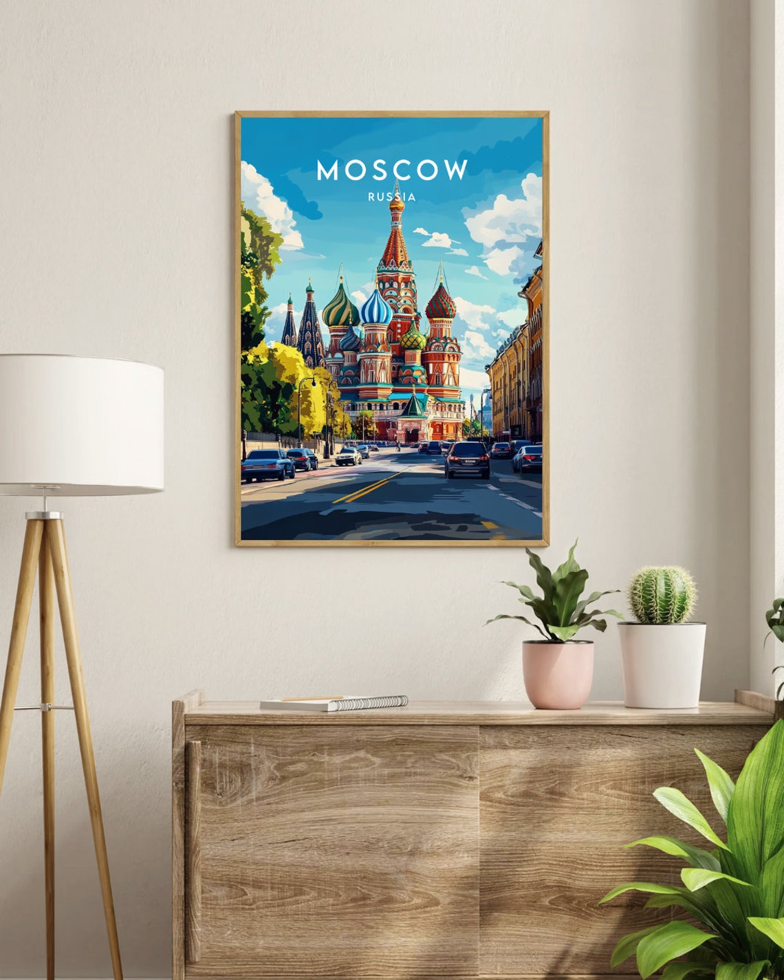 Moscow Travel Print Russia Moscow Poster Russia Poster Travel Wall Art Russia Print Russia Europe Moscow St Basils Cathedral - Image 3