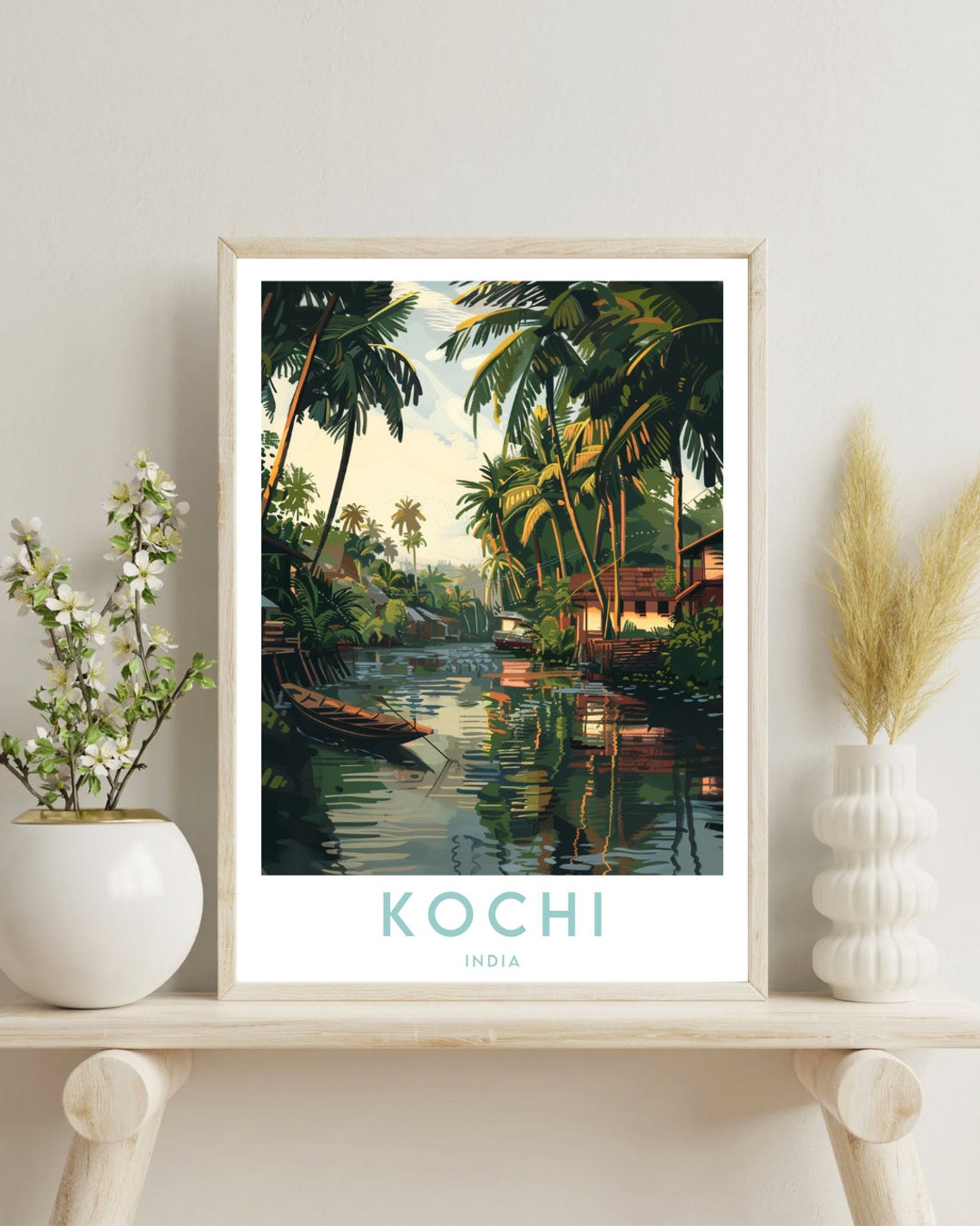 Kochi Travel Print India Kochi Poster India Poster Travel Wall Art India Print Kerala Poster South India Kerala India Asia Cochin - Image 4
