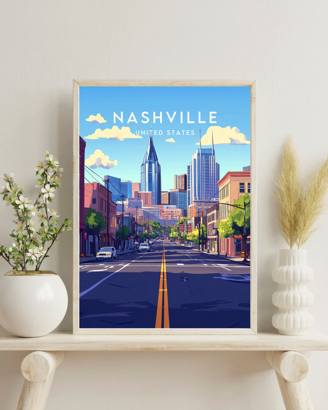 Nashville Travel Print United States Nashville Poster America Poster Travel Wall Art America Print America Nashville Usa Tennessee - Image 4