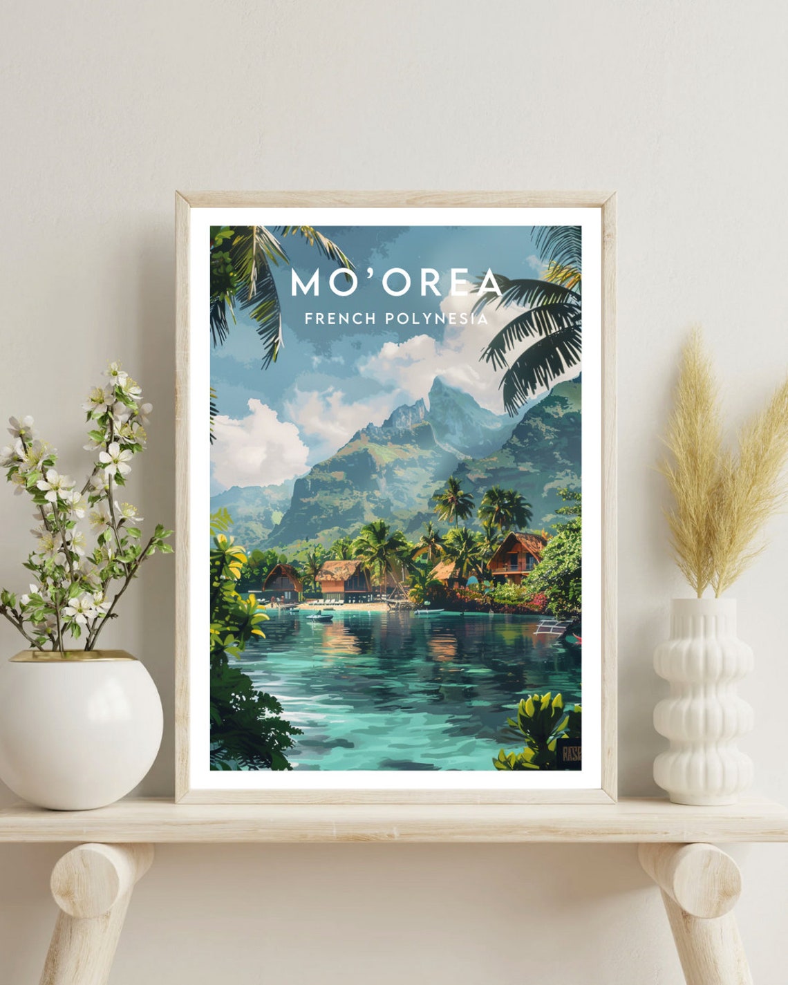 Moorea Travel Print France Moorea Poster France Poster Travel Wall Art France Print Poster France Europe Moorea Wall Art - Image 4