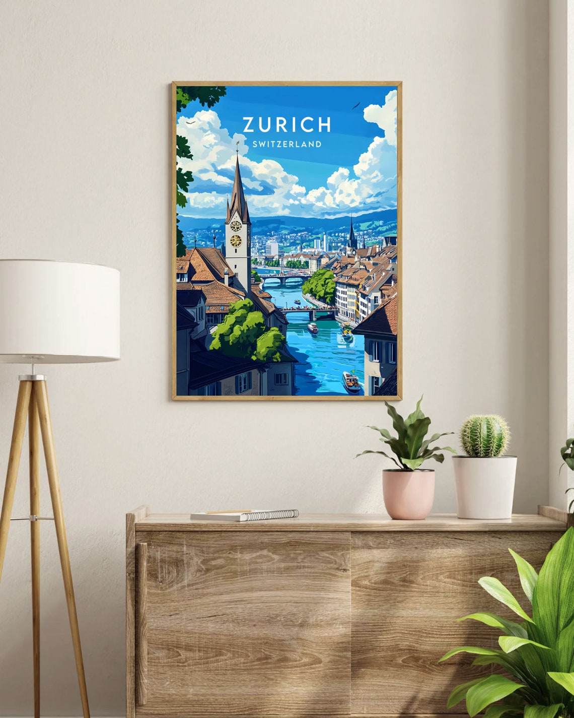 Zurich Travel Print Switzerland Zurich Poster Switzerland Poster Travel Wall Art Switzerland Print Switzerland Europe Zurich Print - Image 3