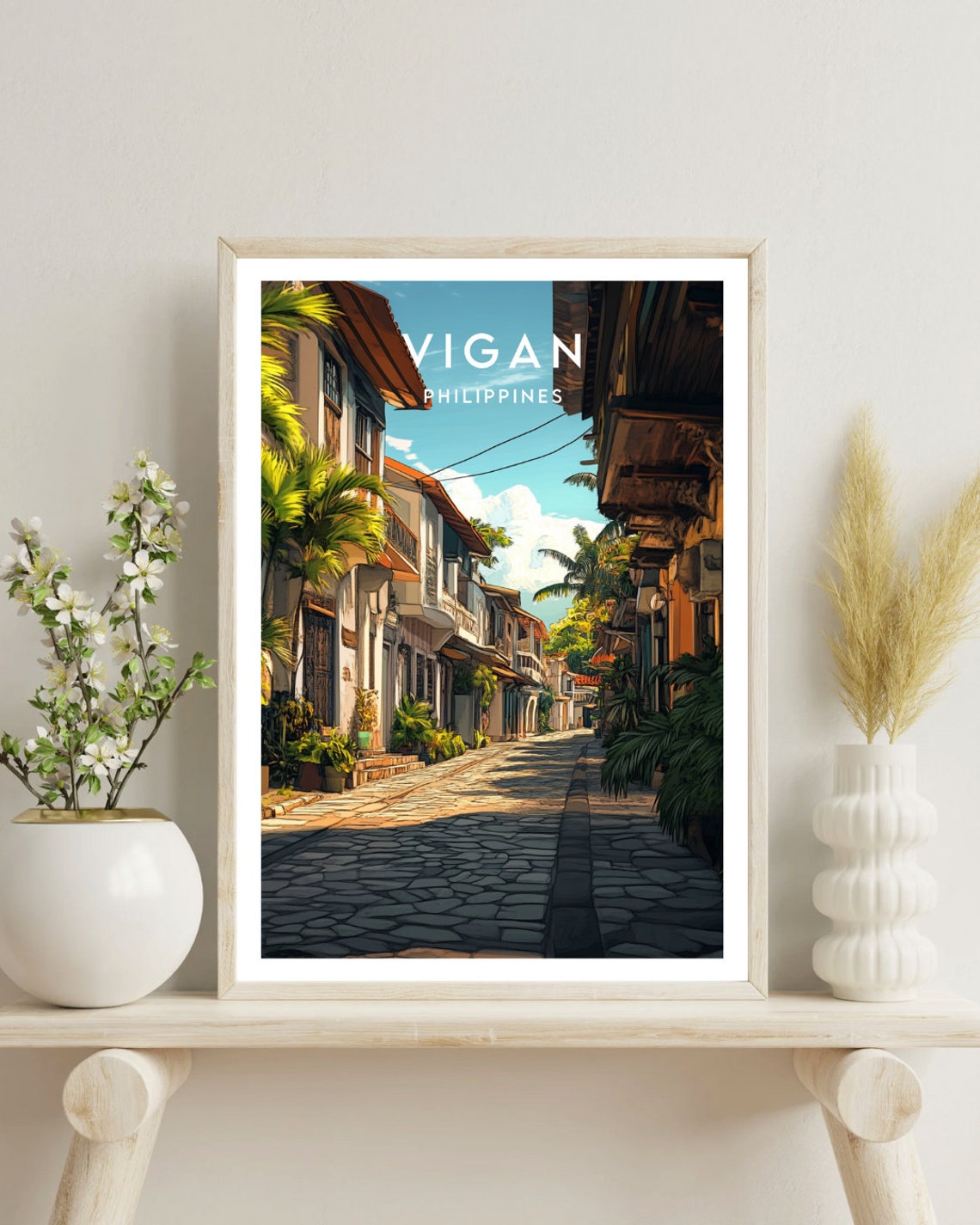 Vigan Philippines Colonial Street Cobblestone Heritage Town Poster - Image 4