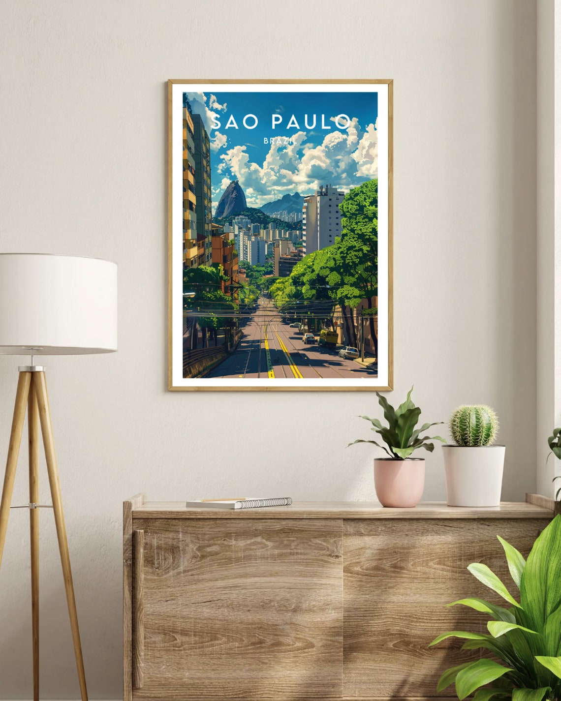 So Paulo Travel Print Brazil So Paulo Poster Brazil Poster Travel Wall Art Brazil Print So Paulo Travel Poster South America - Image 3