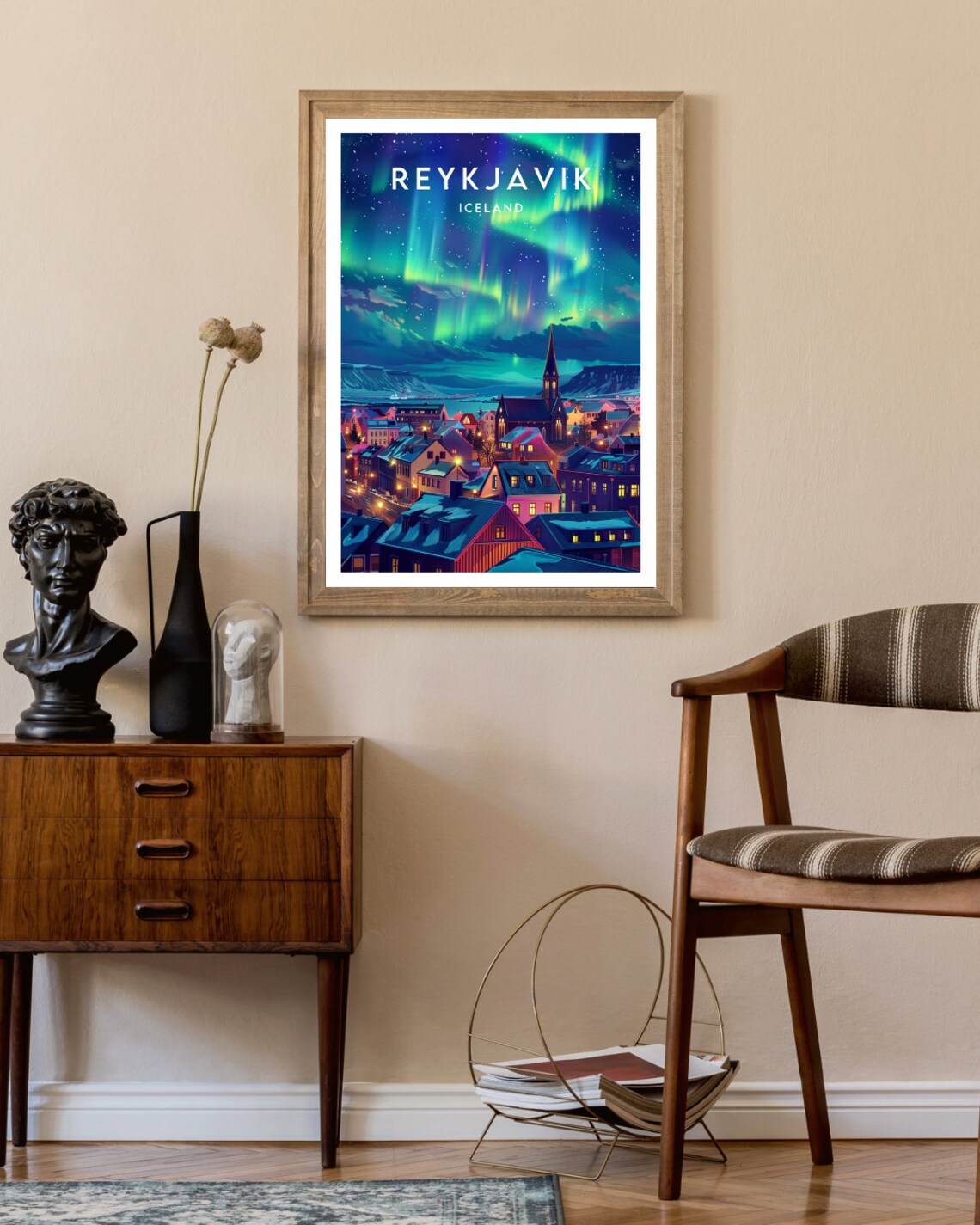 Reykjavik Travel Print Iceland Europe Wall Art Print - Image 2