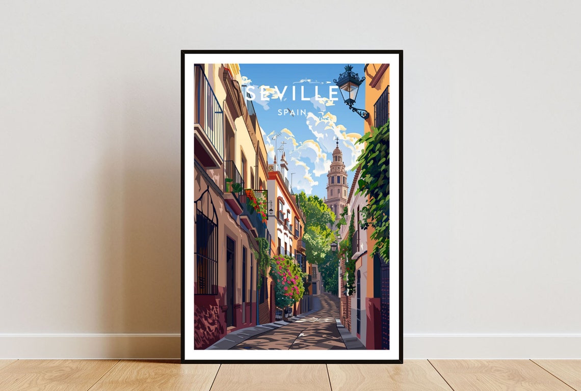 Seville Travel Print Spain Seville Poster Spain Poster Travel Wall Art Spain Print Poster Spain Europe Seville Spanish