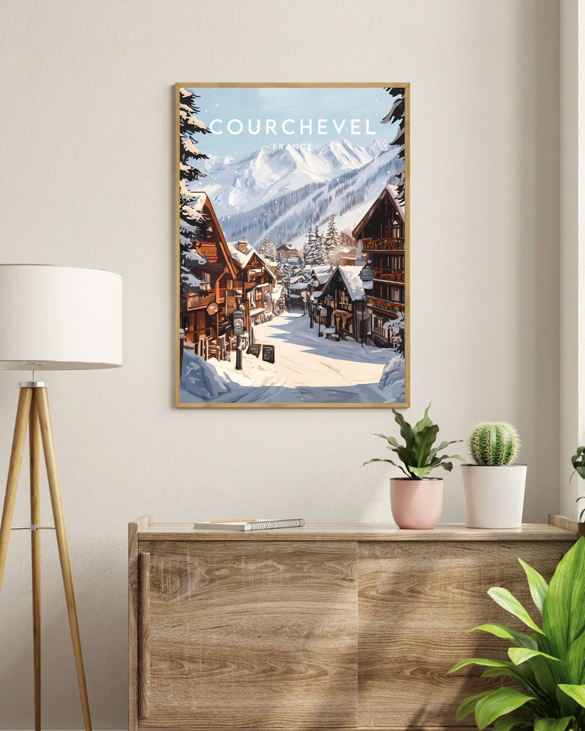 Courchevel Travel Print France Courchevel Poster France Poster Travel Wall Art France Print France Europe Courchevel Print Ski Art - Image 3