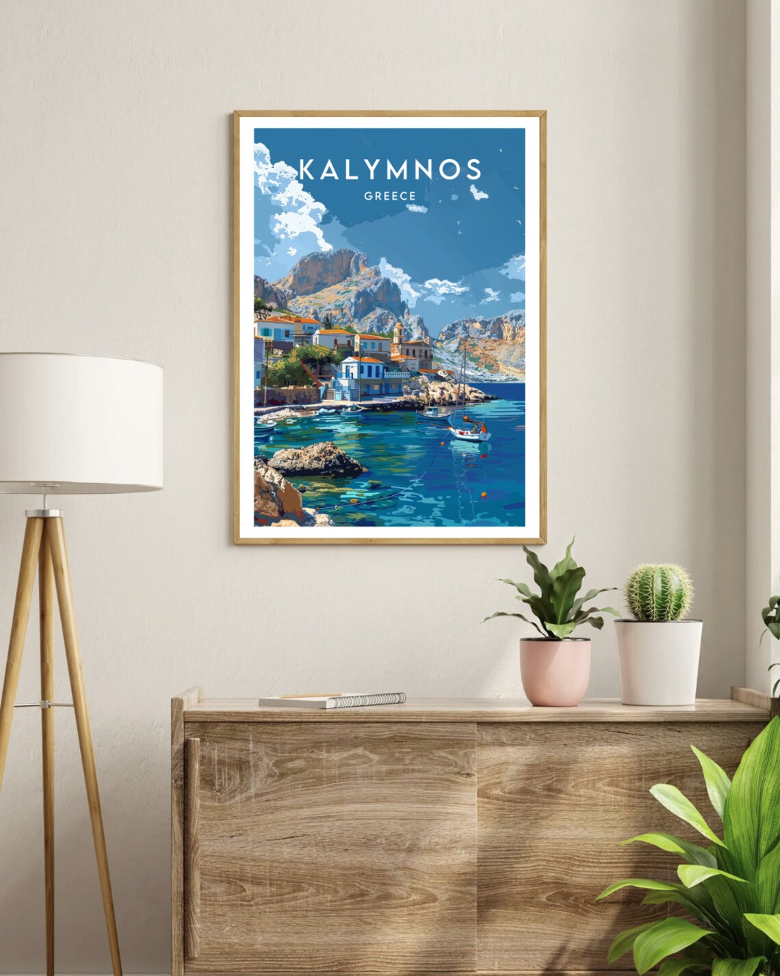 Kalymnos Travel Poster, Greece Europe Wall Art - Image 3
