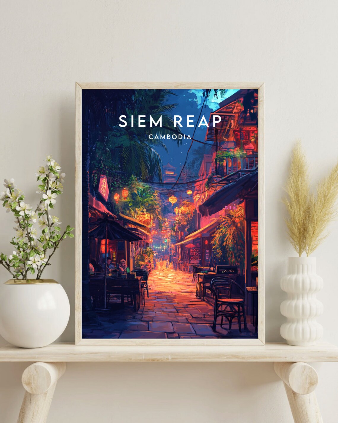 Siem Reap Travel Poster, Cambodia Wall Art Print - Image 4