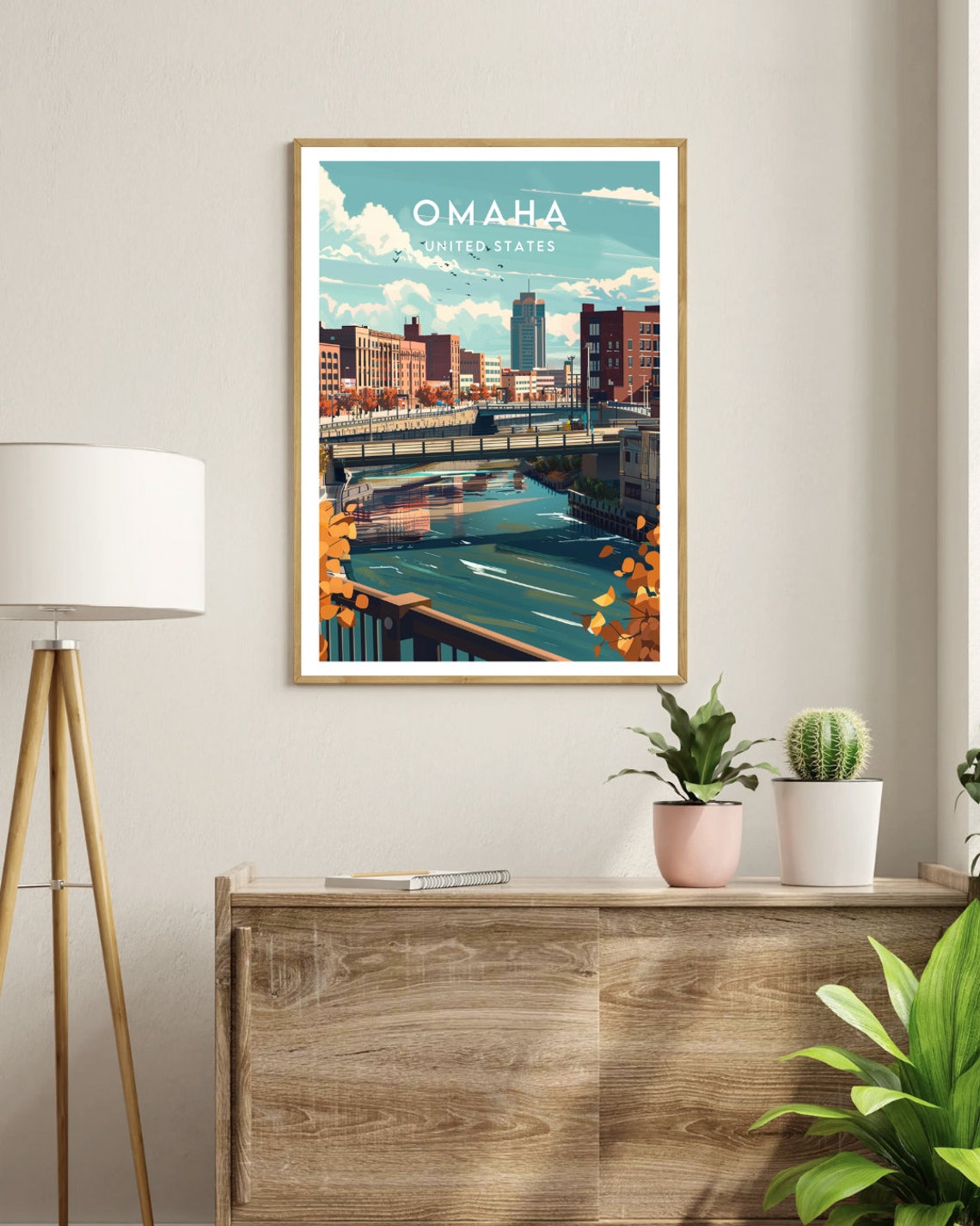 Omaha Travel Print United States Omaha Poster America Poster Travel Wall Art America Print Omaha Usa Nebraska United States Poster - Image 3