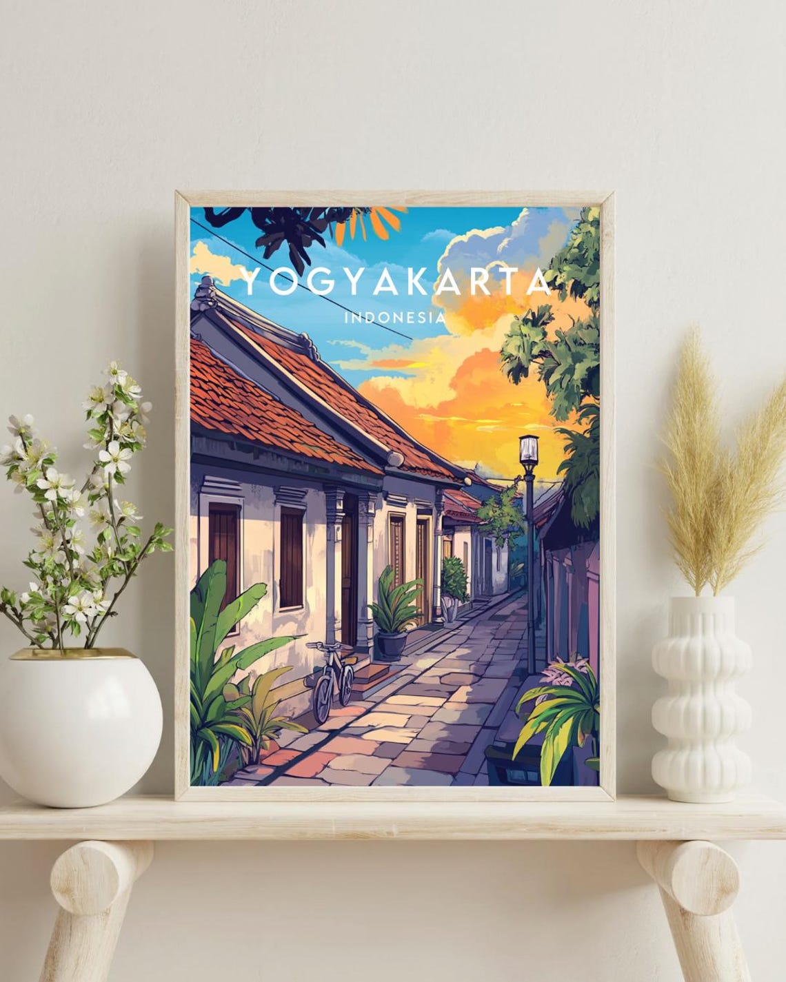 Yogyakarta Travel Print Indonesia Yogyakarta Poster Indonesia Poster Travel Wall Art Indonesia Print Yogyakarta Wall Art Indonesia - Image 4