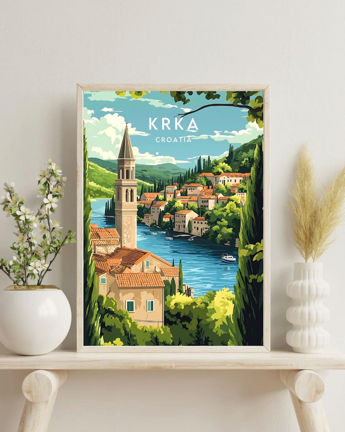 Krka Travel Print Croatia Krka Poster Croatia Poster Travel Wall Art Croatia Print Croatia Wall Art Krka Print Croatian Krka Print - Image 4