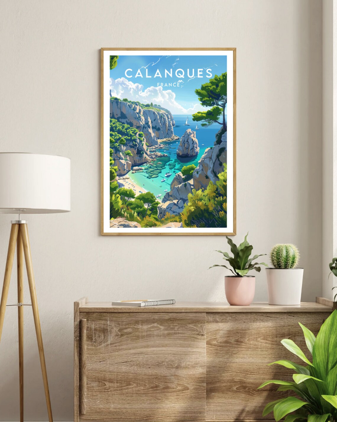 Calanques Travel Poster, France Europe Wall Art - Image 3