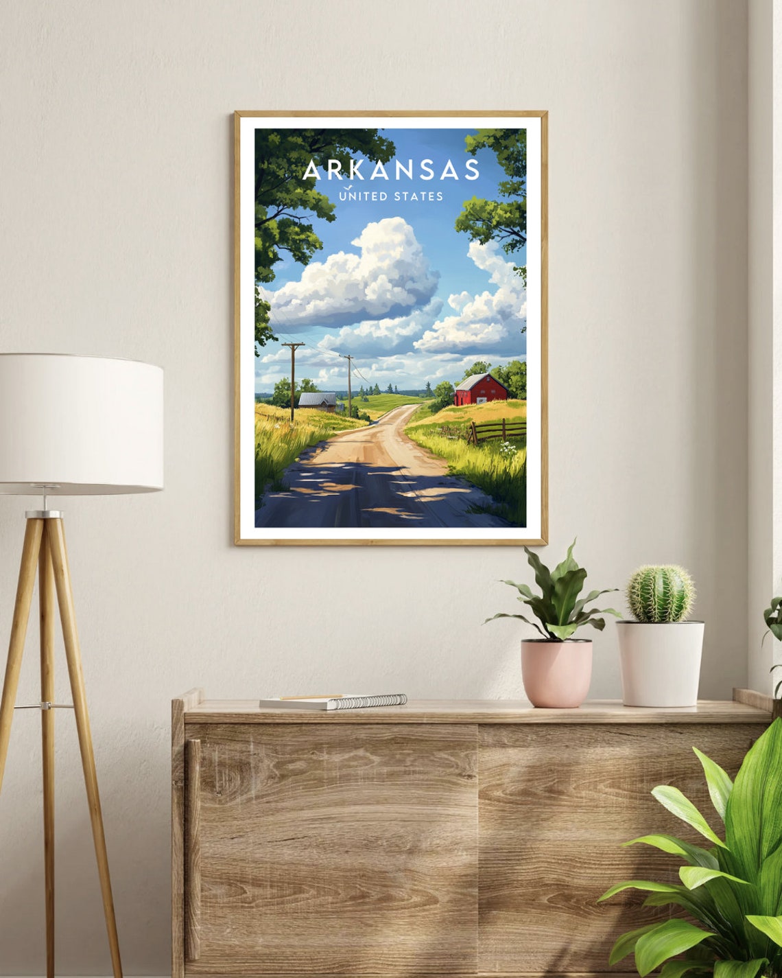 Arkansas Travel Print United States Arkansas Poster America Poster Travel Wall Art America Print America Arkansas Wall Art Usa Art - Image 3