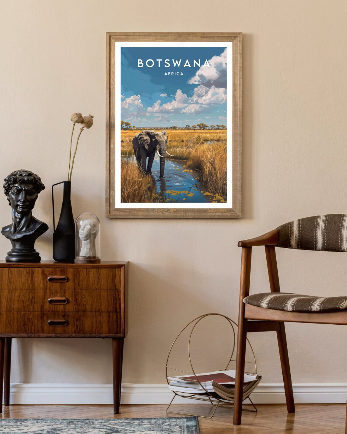 Botswana Travel Poster, Africa Wall Art Print - Image 2