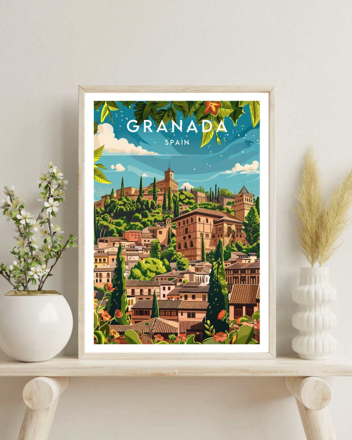 Granada Travel Poster, Spain Europe Wall Art - Image 4
