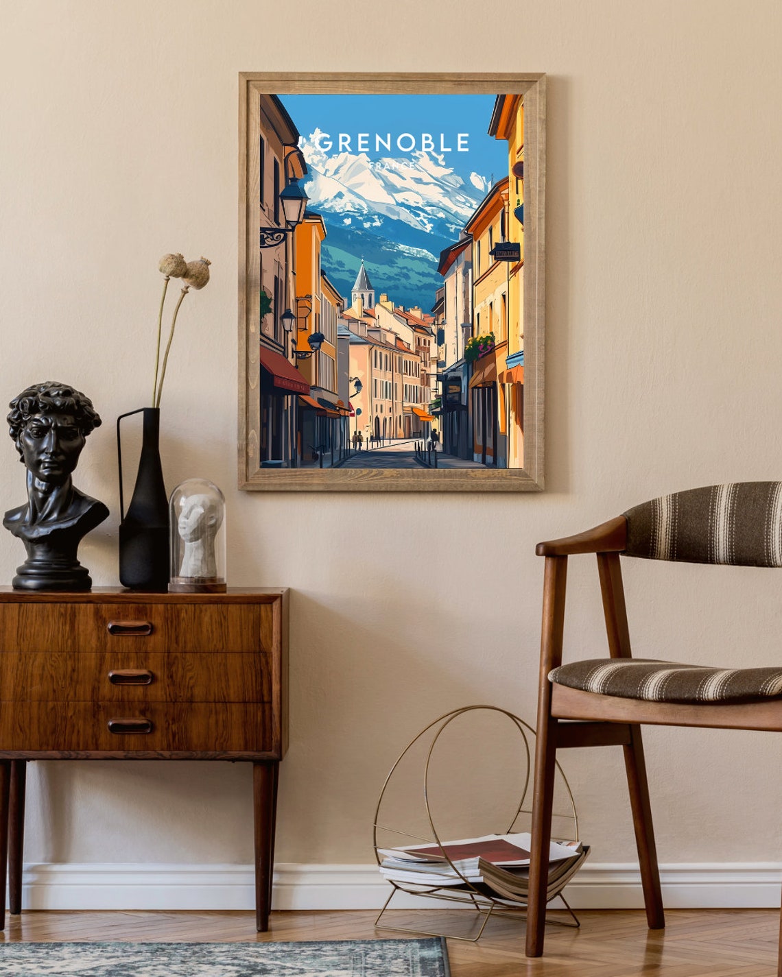Grenoble Travel Print France Grenoble Poster France Poster Travel Wall Art France Print France Wall Art Europe Grenoble Wall Art - Image 2