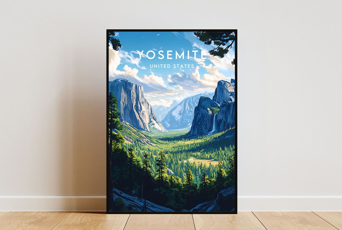 Yosemite Travel Wall Art Print