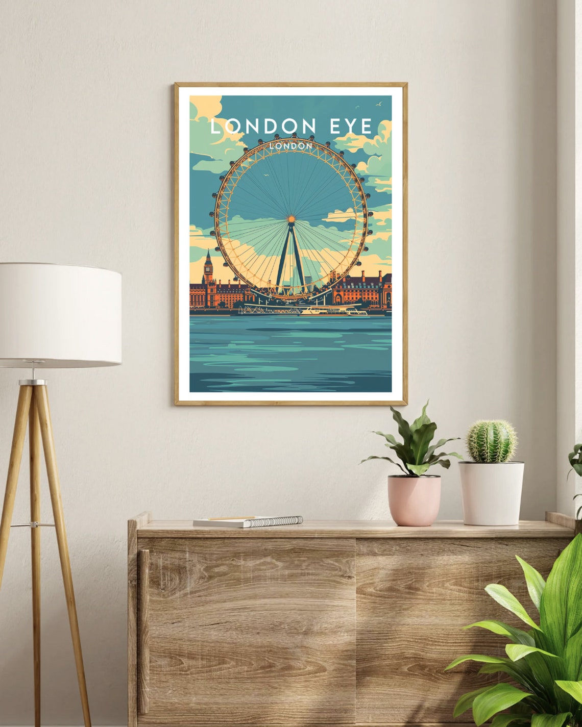London Eye Travel Print London London Eye Poster London Poster Travel Wall Art London Print England Europe London London Eye - Image 3