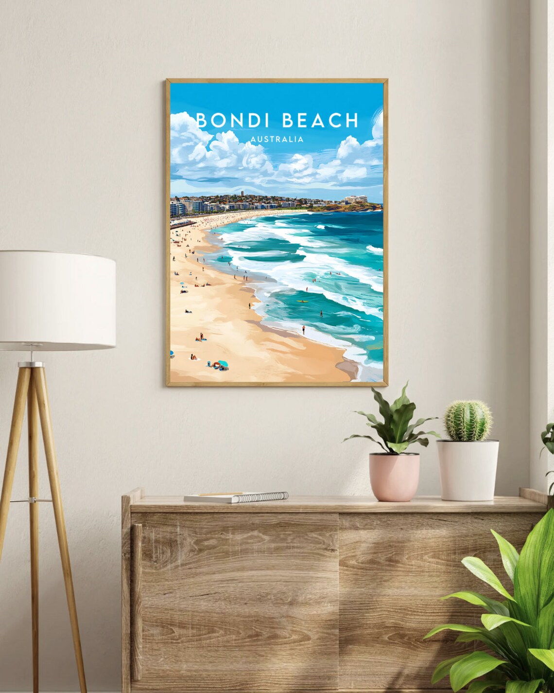 Bondi Beach Australia Sydney Surf Coast Vintage Travel Poster - Image 3