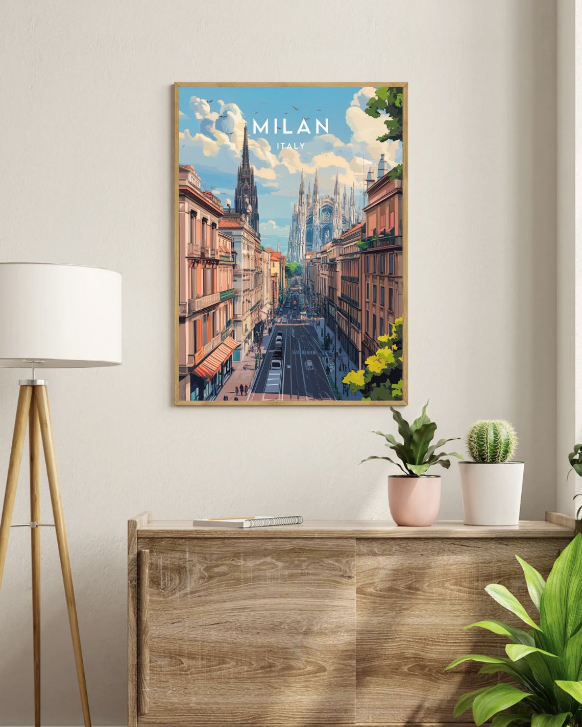 Milan Travel Print Italy Milan Poster Italy Poster Travel Wall Art Italy Print Poster Italy Europe Milan Italy Wall Art Italian - Image 3