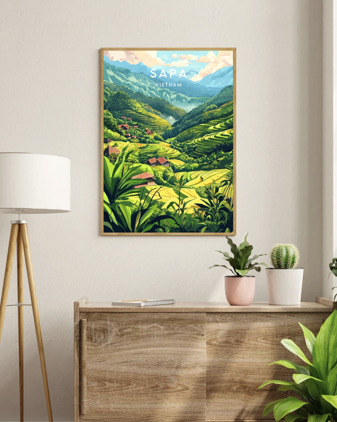 Sapa Travel Print Vietnam Sapa Poster Vietnam Poster Travel Wall Art Vietnam Print Sapa Wall Art Sapa Se Asia Sapa Print Asia - Image 3