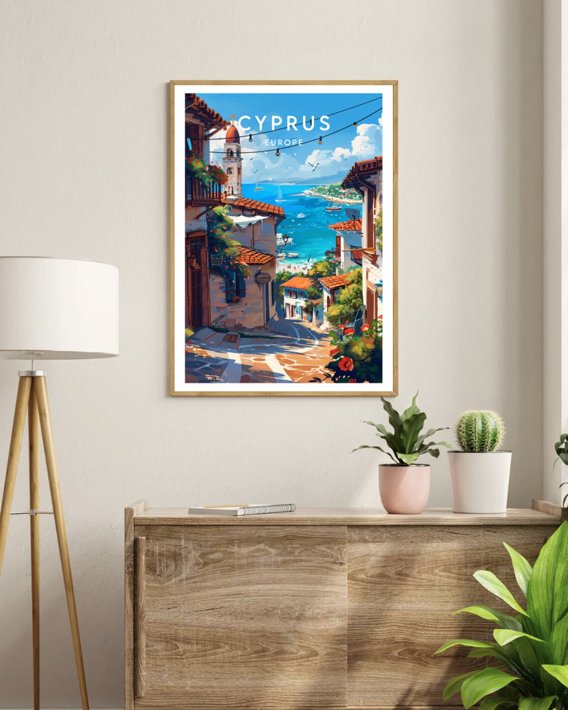 Cyprus Travel Poster, Paphos Europe Wall Art - Image 3