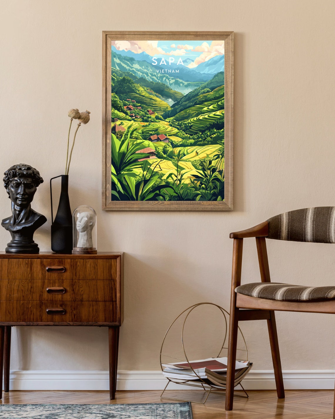 Sapa Travel Print Vietnam Sapa Poster Vietnam Poster Travel Wall Art Vietnam Print Sapa Wall Art Sapa Se Asia Sapa Print Asia - Image 2