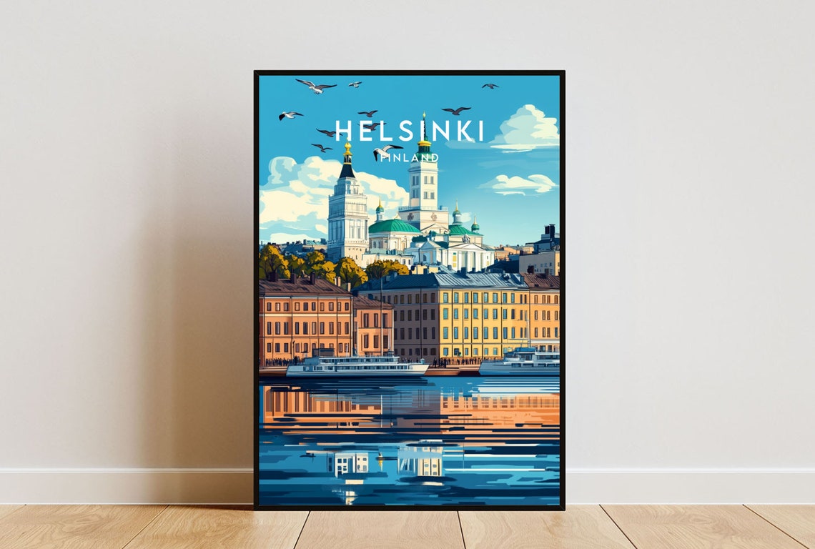Helsinki Travel Print Finland Helsinki Poster Finland Poster Travel Wall Art Finland Print Finland Europe Helsinki Scandinavia