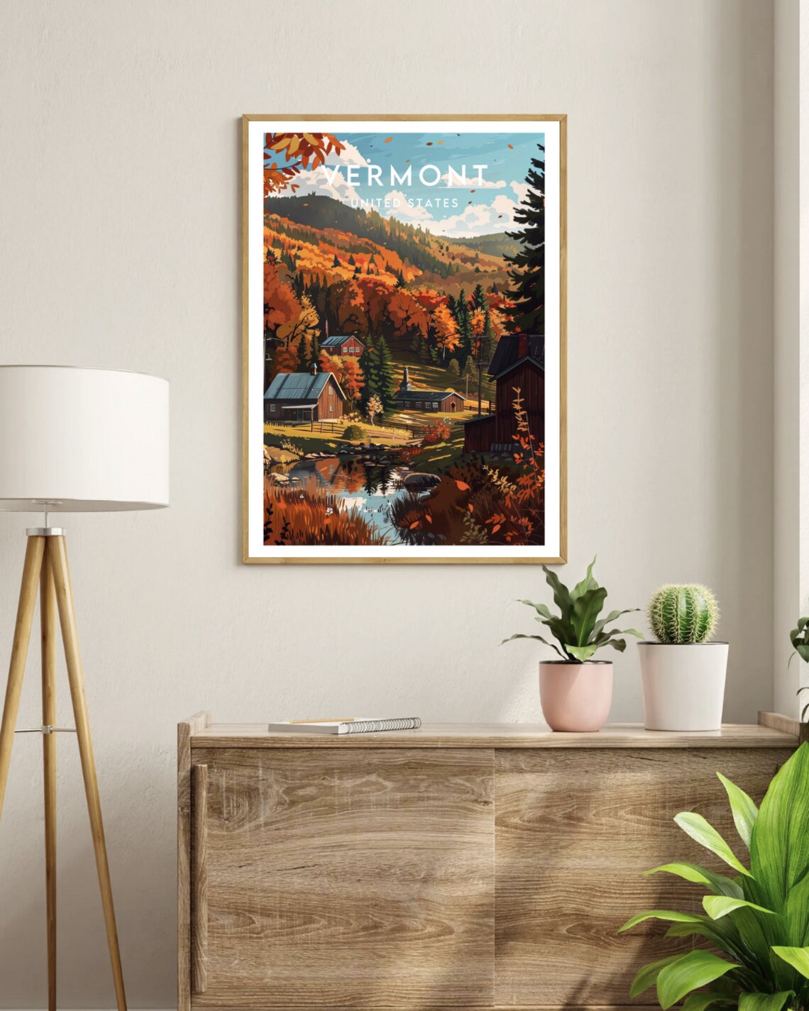 Vermont Travel Poster, United States Wall Art Print - Image 3