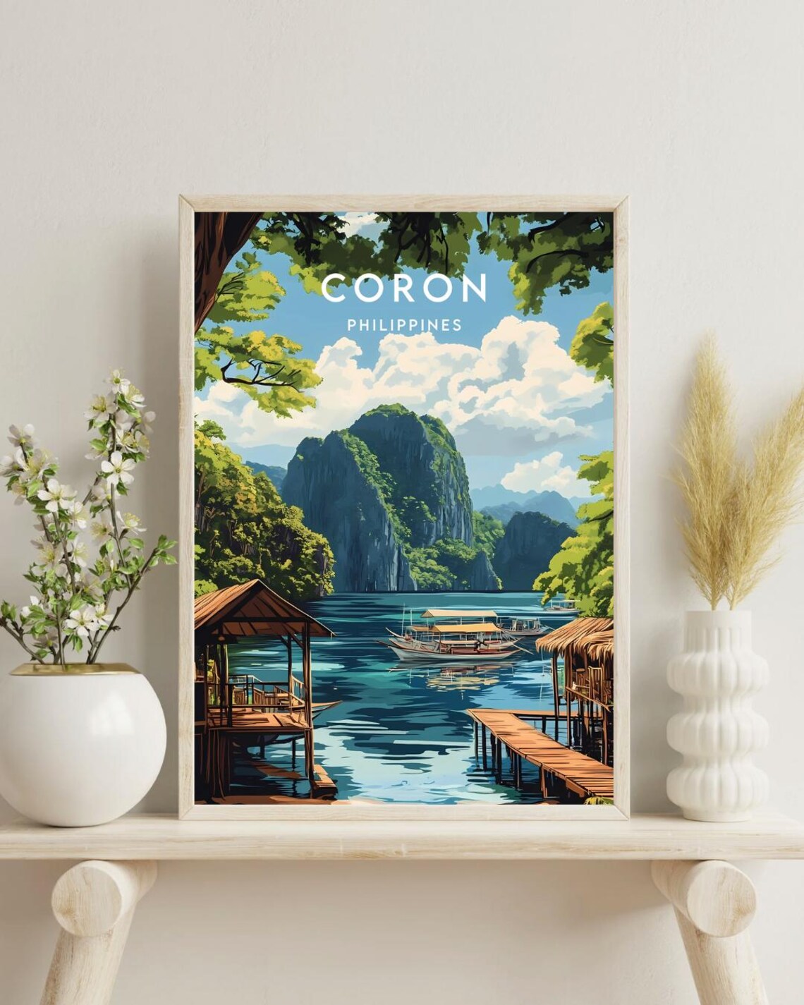 Coron Travel Poster, Philippines Wall Art Print - Image 4