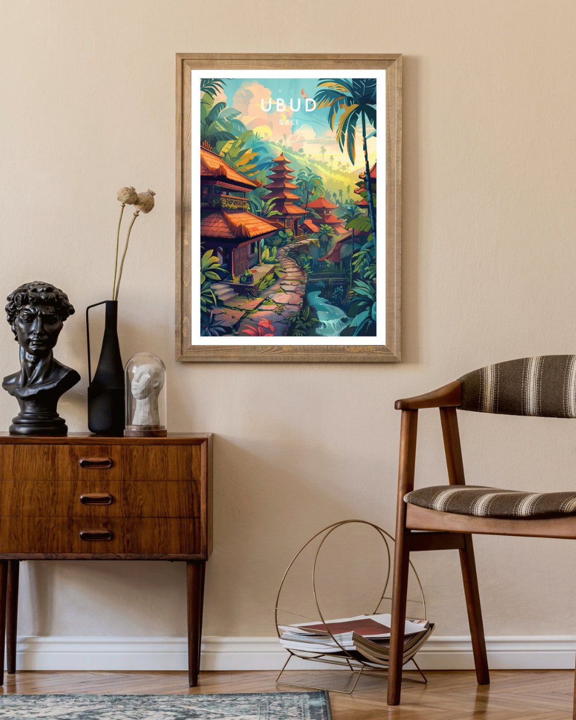 Ubud Travel Print Bali Ubud Poster Bali Poster Travel Wall Art Indonesia Print Ubud Print Indonesia Asia Ubud Indonesia Poster - Image 2