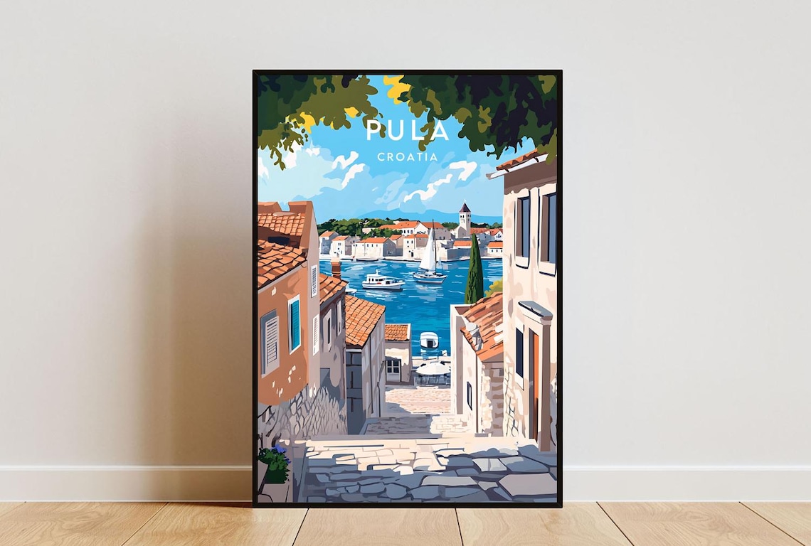 Pula Travel Poster, Croatia Travel Wall Art