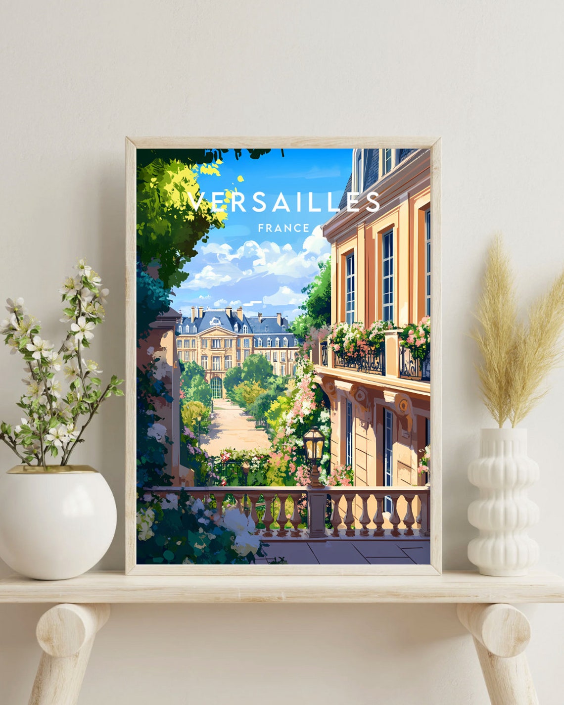 Versailles Travel Print France Versailles Poster France Poster Travel Wall Art France Print France Wall Art Europe Versailles Print - Image 4