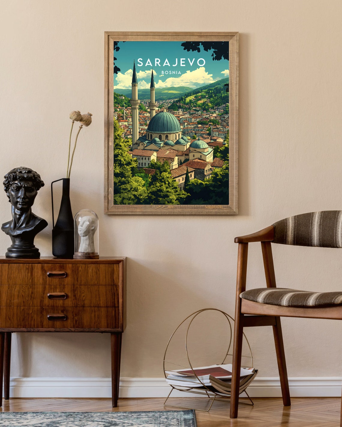 Sarajevo Travel Print Bosnia Sarajevo Poster Bosnia Poster Travel Wall Art Bosnia Print Bosnia And Herzegovina Art Sarajevo Wall Art - Image 2