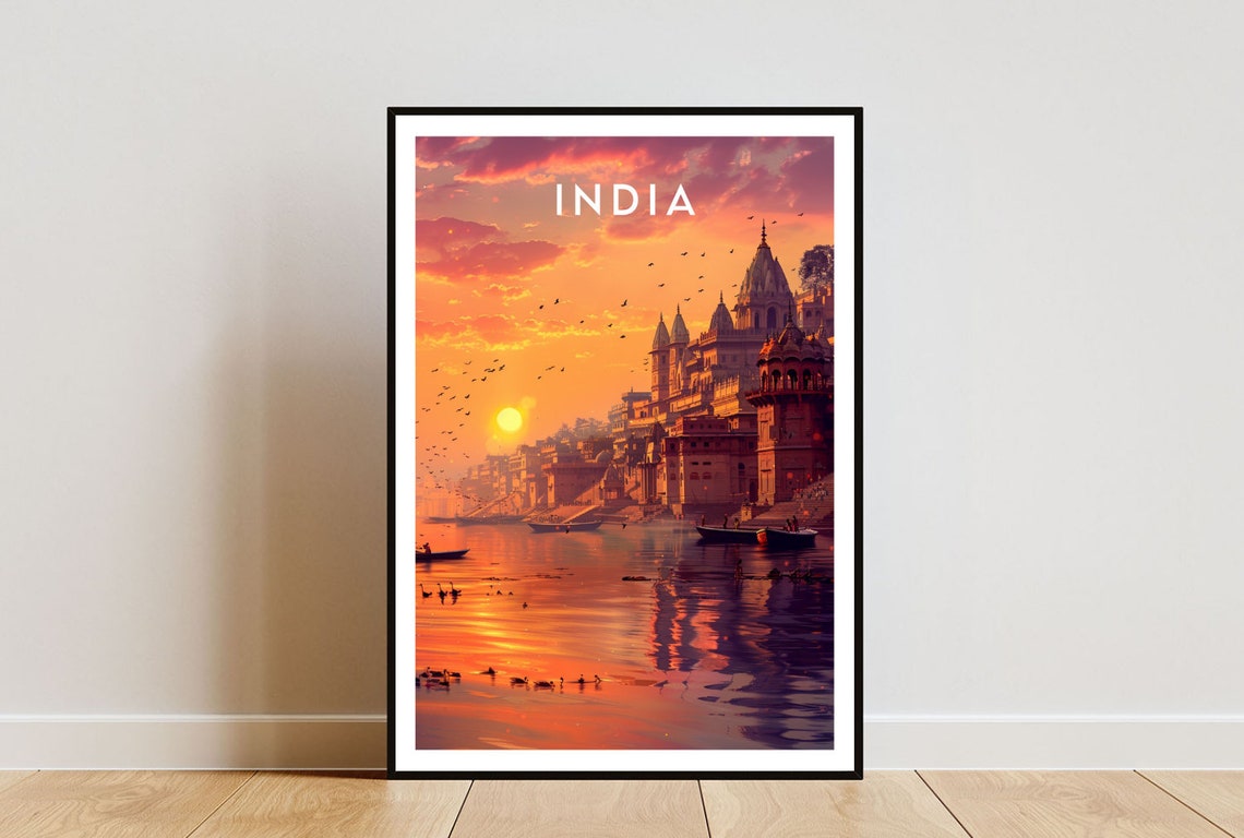 India Travel Print Asia Travel Poster India Poster Travel Wall Art India Print India Varanasi Varanasi Poster India Wall Art