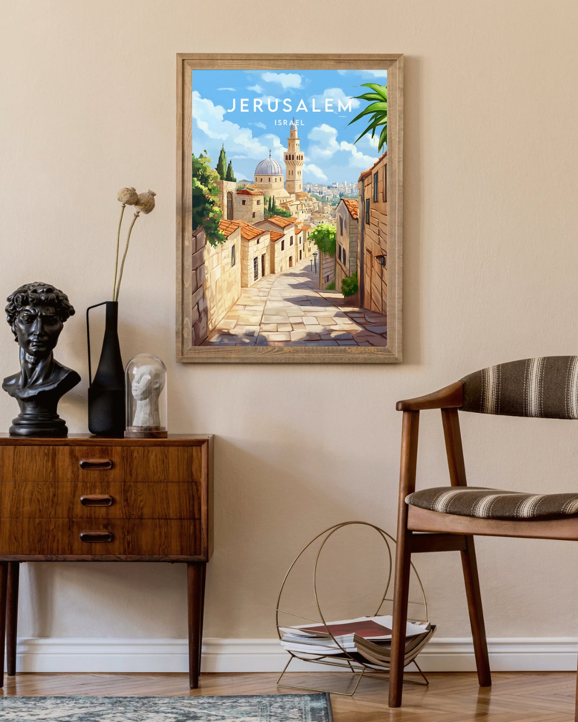 Jerusalem Travel Print Israel Jerusalem Poster Israel Poster Travel Wall Art Israel Print Jerusalem Asia Israel Middle East Poster - Image 2
