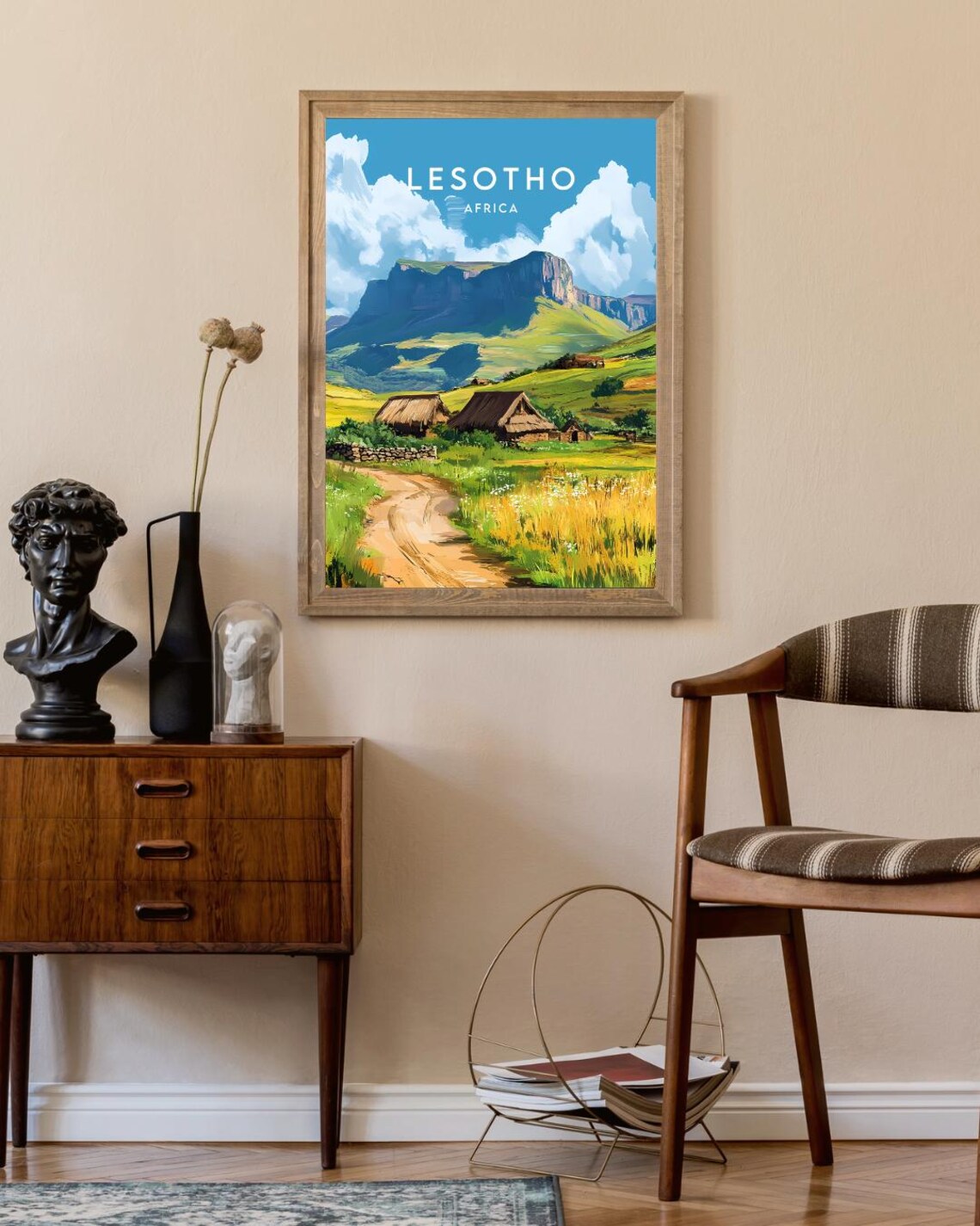 Lesotho Travel Poster, Africa Wall Art Print - Image 2