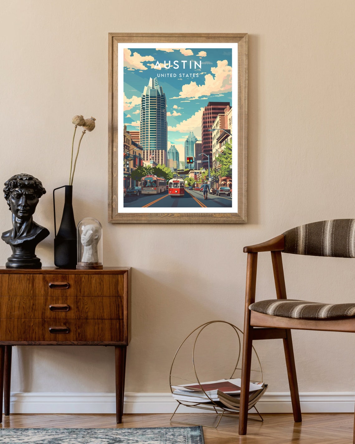 Austin Travel Print United States Austin Poster America Poster Travel Wall Art America Print America Austin Usa Texas Travel - Image 2