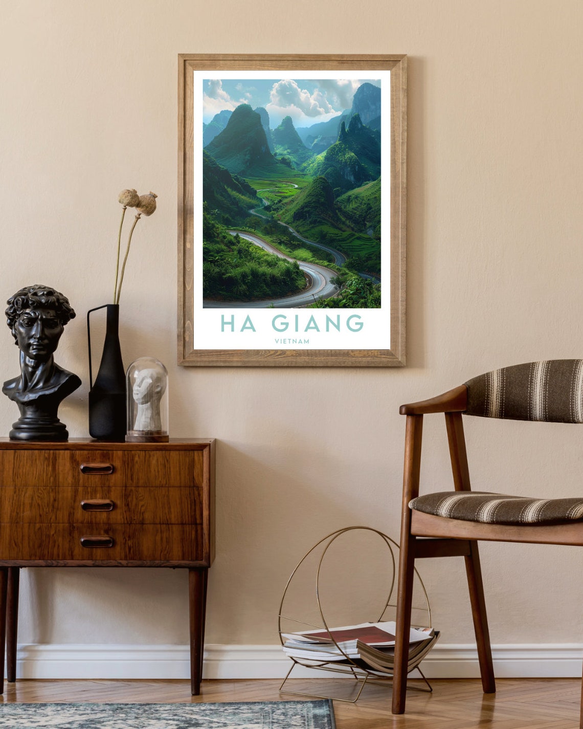 Ha Giang Vietnam Winding Mountain Road Karst Peaks Travel Poster - Image 2