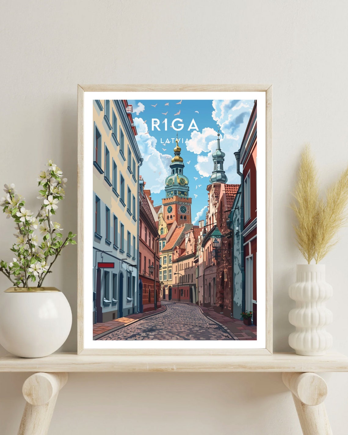 Riga Travel Print Latvia Riga Poster Latvia Poster Travel Wall Art Latvia Print Poster Latvia Europe Riga Latvian Travel Poster - Image 4