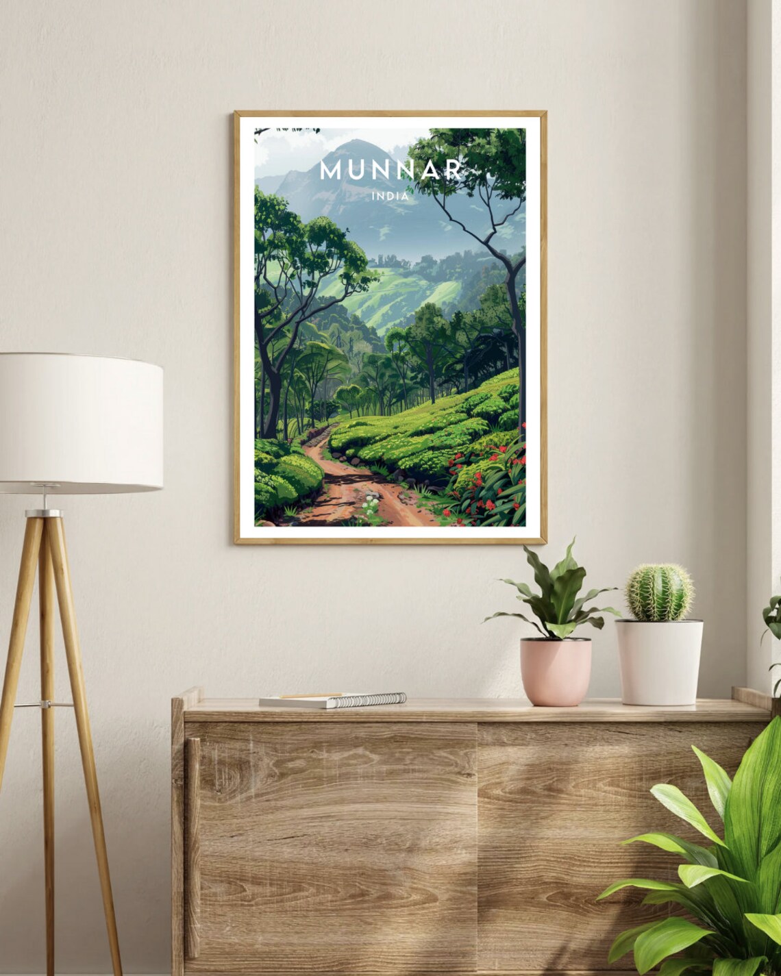 Munnar Travel Print India Munnar Poster India Poster Travel Wall Art India Print Kerala Kerala Poster South India Kochi Cochin - Image 3