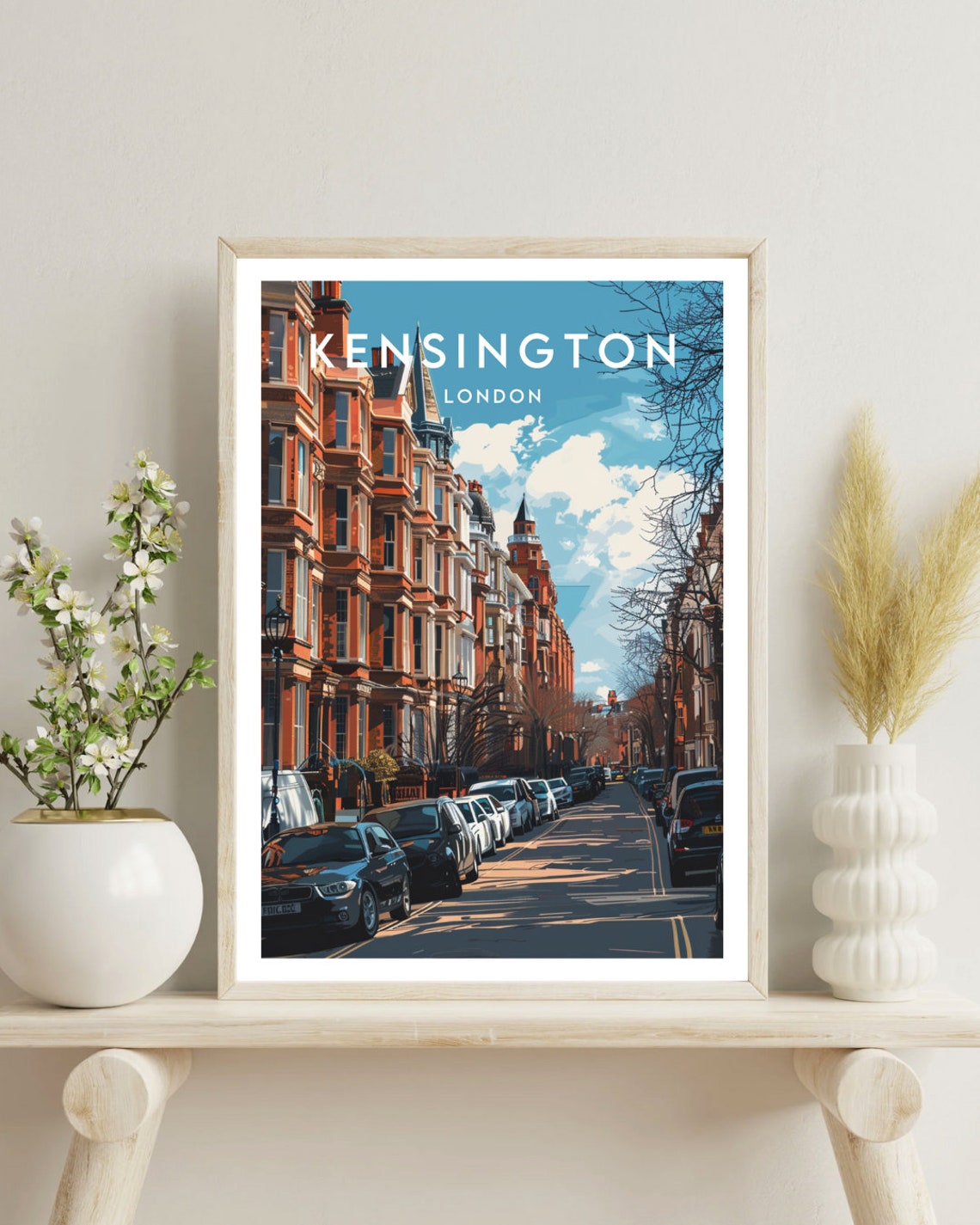 Kensington Travel Print London Kensington Poster London Poster Travel Wall Art London Print England Europe London Kensington - Image 4