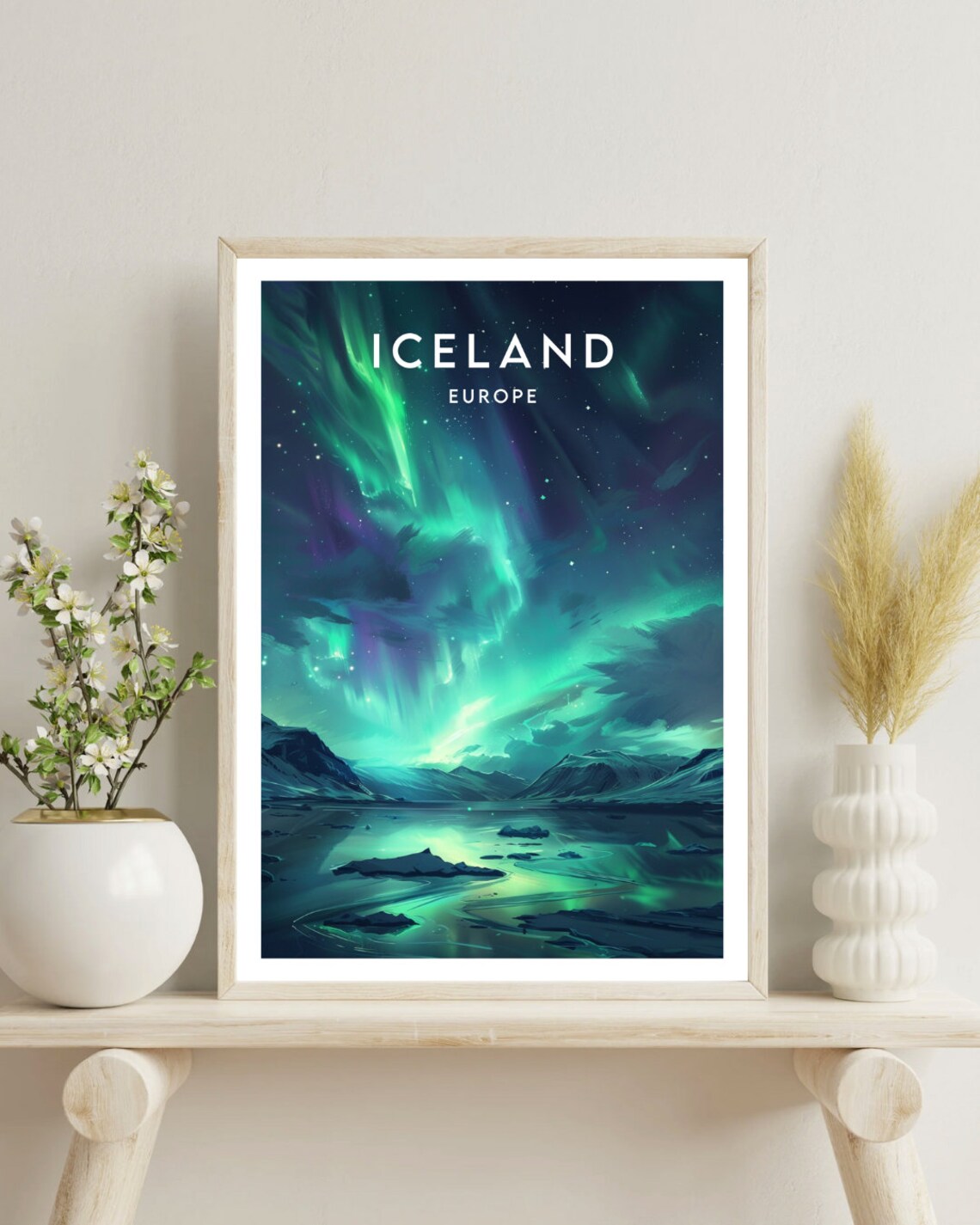 Iceland Travel Poster, Reykjavik Europe Wall Art - Image 4