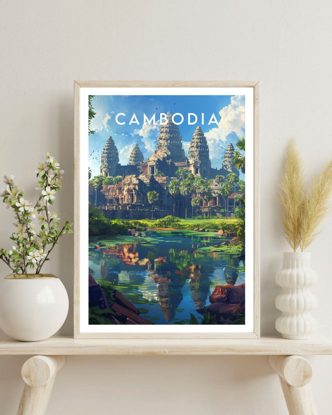 Angkor Wat Travel Poster, Cambodia Backpacking - Image 4
