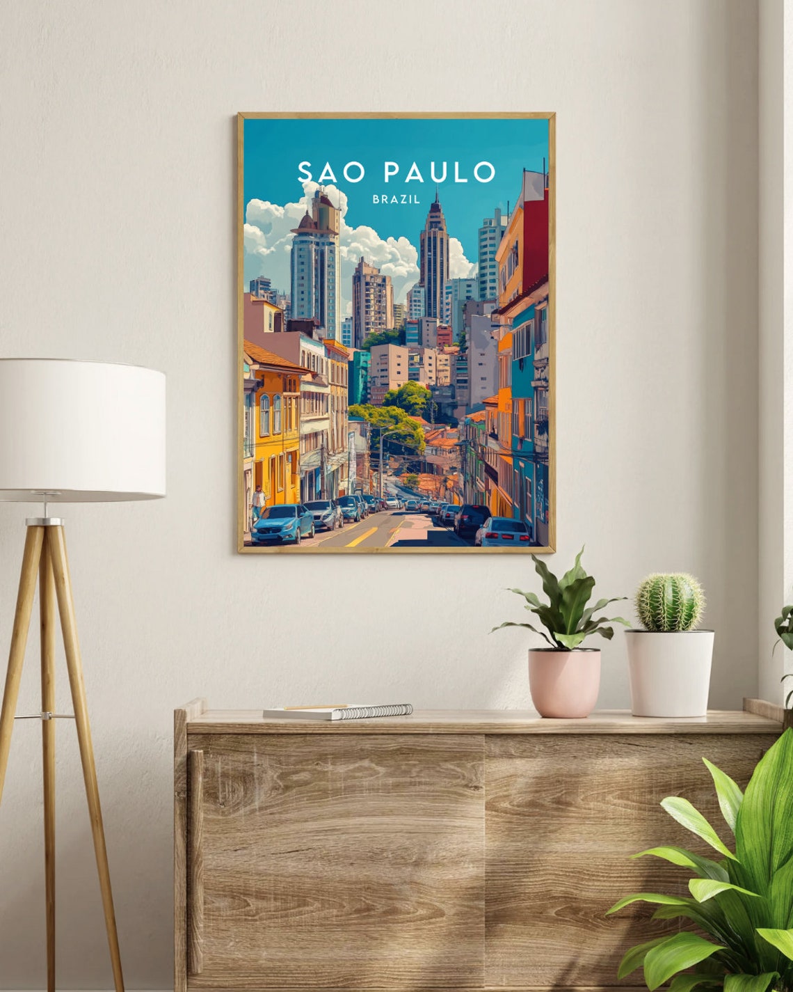 So Paulo Travel Print Brazil So Paulo Poster Brazil Poster Travel Wall Art Brazil Print So Paulo Travel Poster South America - Image 3