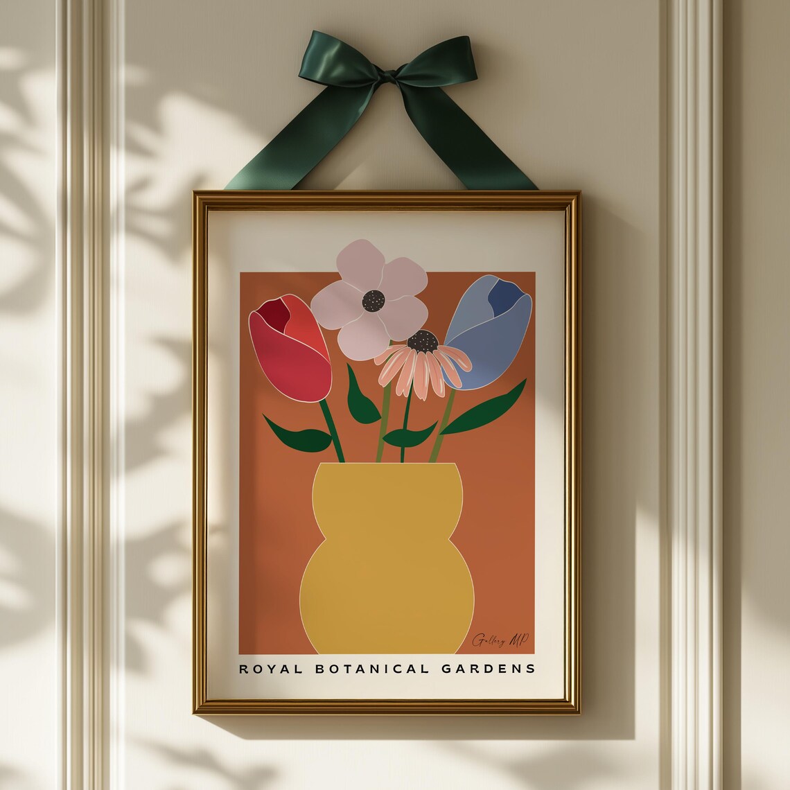 Abstract Flowers Print Flower Market Floral Wall Art Botanical Artwork Colourful Boho Vase