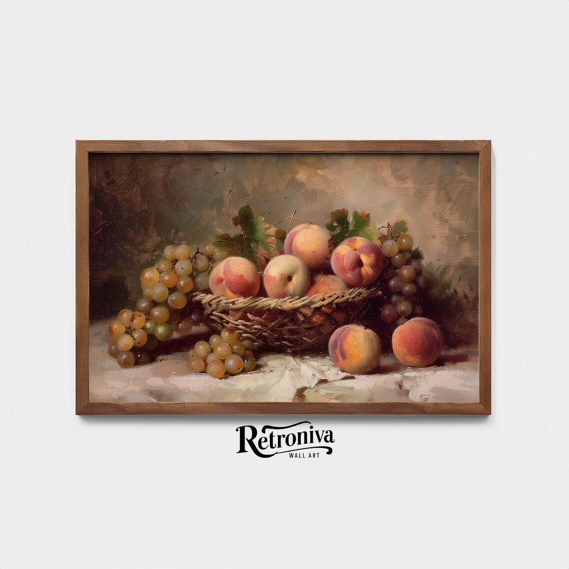 Fruit Still Life Vintage Oil Painting Art Print - Image 3