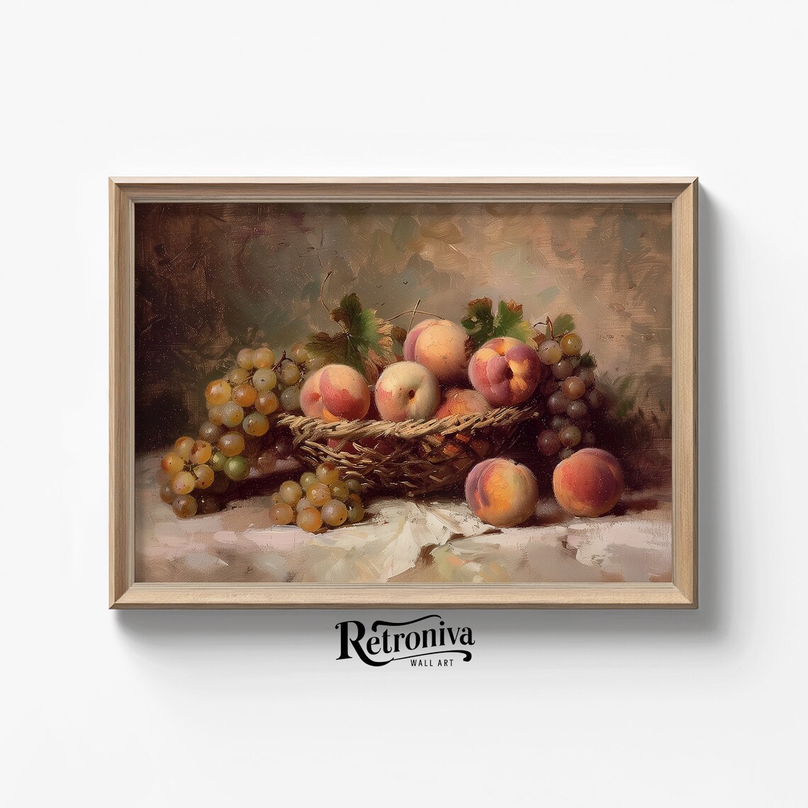 Fruit Still Life Vintage Oil Painting Art Print